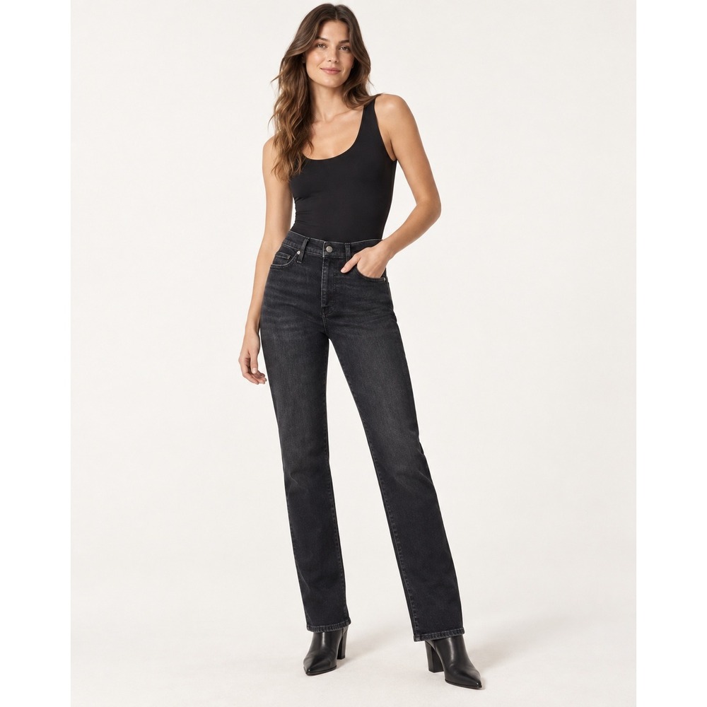 Frame Womens 27 Long Le High Straight Dark Wash Denim Jeans